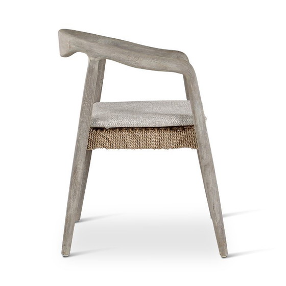 Image 1 of Armstoelen teak grey 8 stuks