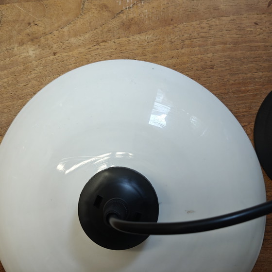 Image 1 of Vintage Opaline Glass Pendant Lamp – Scandinavian Minimalist Style - rewired 