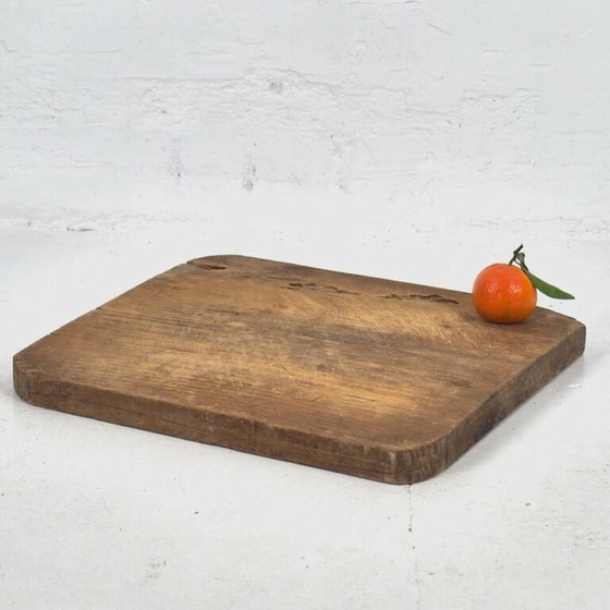 Antikes quadratisches Schneidebrett (ca. 1920) #1 – Küchenzubehör, Wood, Rustic (photo 7 of 9)