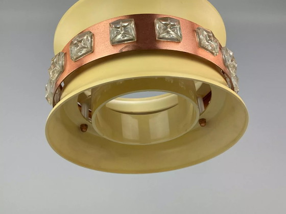 Image 1 of Lampada anni '70, lampada a sospensione, lampada da soffitto, design spaziale in metallo VEB anni '60