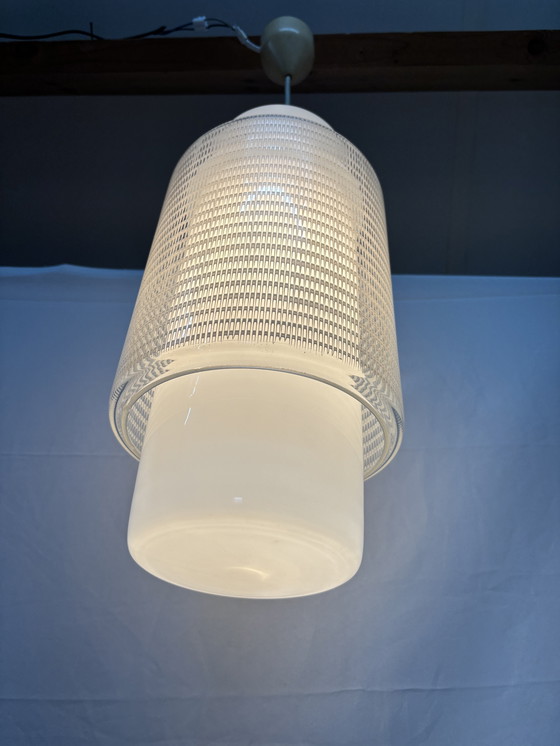 Image 1 of Lampada a sospensione cilindrica vintage, design di Wilhelm Wagenfeld