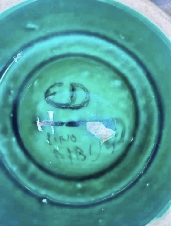 Vintage Space Age green ceramic ashtray, 1960s-1970s – Table accessories (photo 6 of 6)