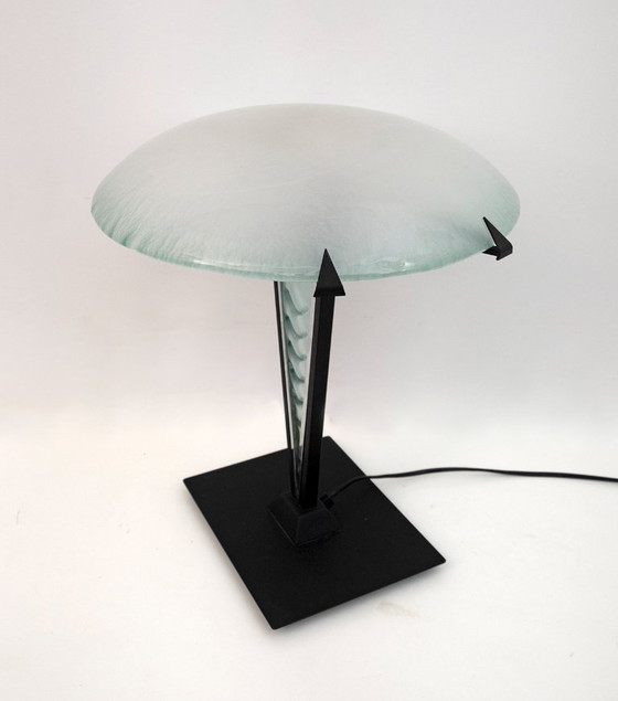 Image 1 of Post Modern Italian Murano Glass Mushroom Table Lamp, 1980s