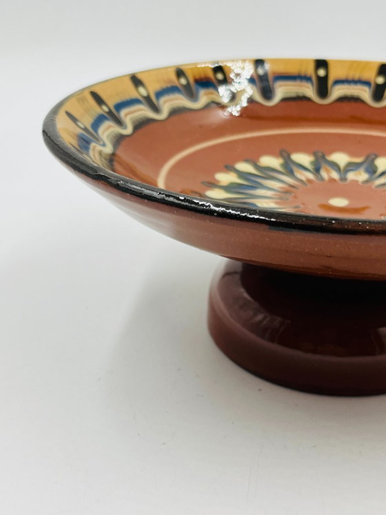 Image 1 of Troyan ceramic footed bowl from Bulgaria