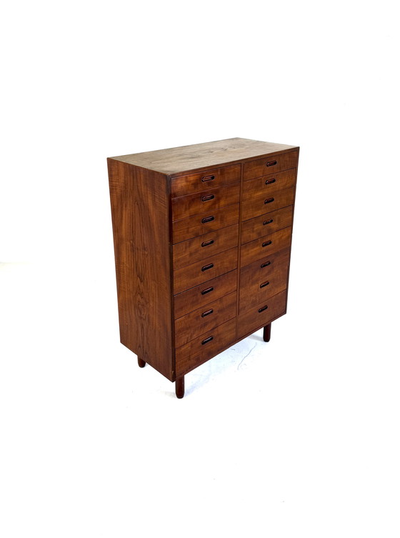 Image 1 of Vintage XXL double-tiered Danish teak chest of drawers '60