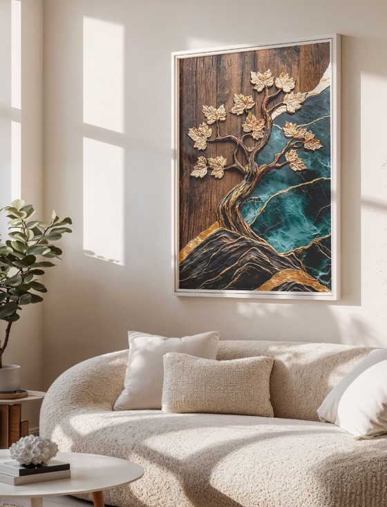 Image 1 of Œuvre en verre acrylique | 200 x 140 cm | Depthwave n° 1 (Ori, 1983)