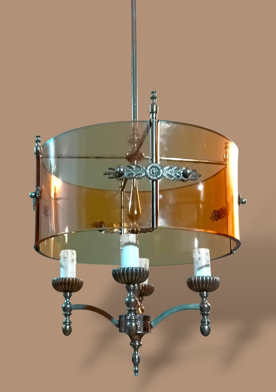Image 1 of . Rarely beautiful and minimalist New Empire style chandelier.