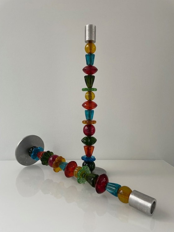 Image 1 of Set of 2 designer candlesticks - Räder Germany, 41 cm