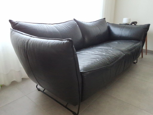 Lederen Zetels Jess – 3 5 zitsbanken, Leather, Metal