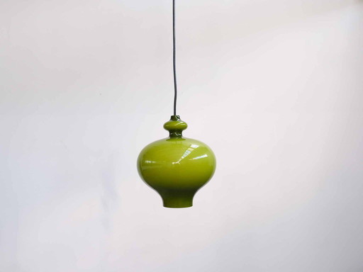 Vintage green glass pendant lamp by Hans Agne Jakobsson for Svera, 1960s