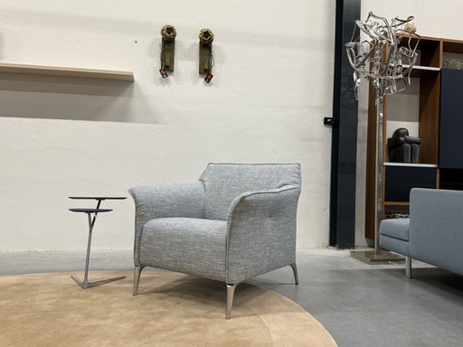 Leolux Mayon Fauteuil Ruvido tissu Bleu