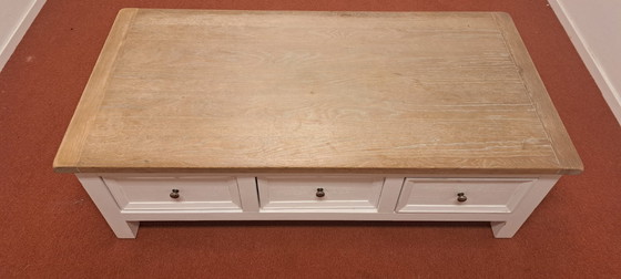 Image 1 of Ashbourne country coffee table with drawers | white & wood