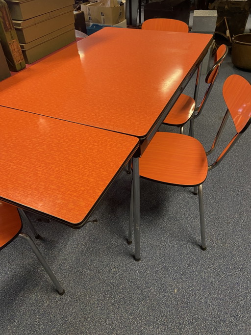 Tavolo in Formica con 4 sedie anni '70