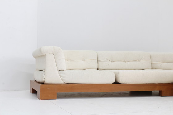 Image 1 of Vintage Roche Bobois Mah Jong sofa beige linen Hans Hopfer