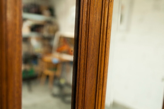 Image 1 of Vestiaire Napoléon III en noyer fin 19e, 3 miroirs, marbre