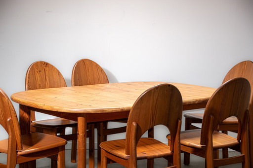 Ensemble de salle à manger en pin danois. Circa. 1990