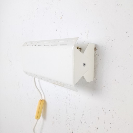 Vintage wall lamp Solid white metal 1980s
