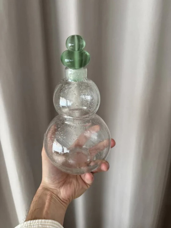 Superb Signed Blown Glass Carafe – Federico Restrepo, Glass & Decanter (photo 4 of 10)