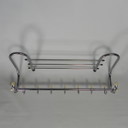 Chrome-plated vintage wall coat rack, 1950s