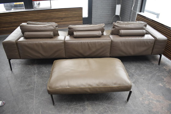 Image 1 of Divano e poggiapiedi di design esclusivo Flexform Lifesteel