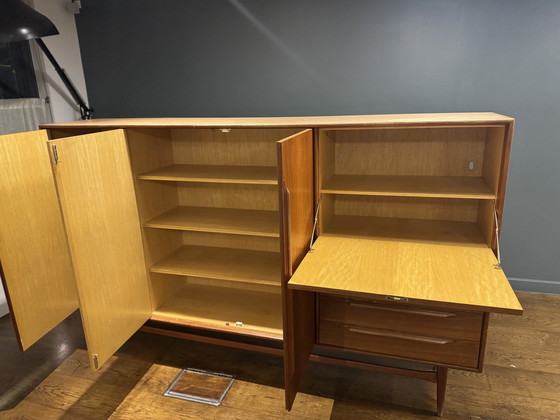 Image 1 of Mid-Century Modern RT 200 highboard in teak by Heinrich Riestenpatt for RT Möbel, from the 1960s