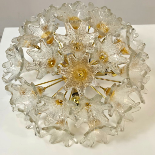 Lámpara de techo Venini VeArt Murano de latón, estilo años 70, diseño italiano Sputnik.