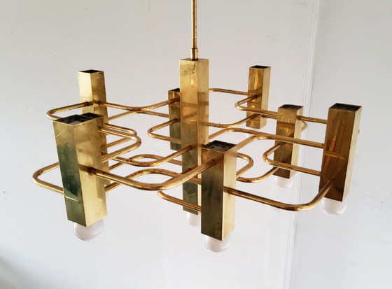 Image 1 of Gaetano Sciolari chandelier, Boulanger from the 70s