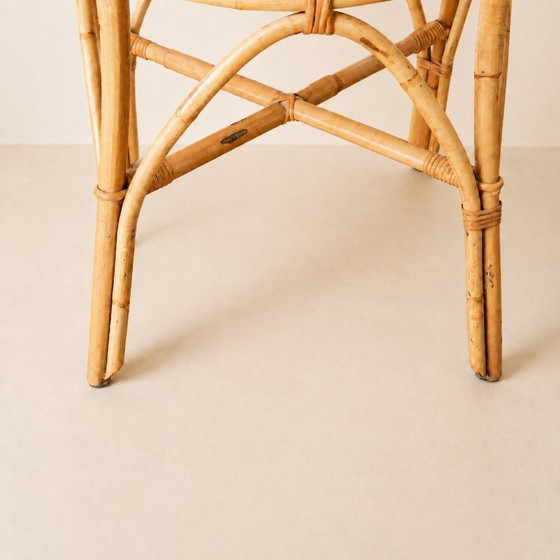 Image 1 of Sillón holandés de mediados de siglo con mesa auxiliar, década de 1960.