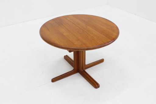 Vintage Danish round extendable dining table solid teak