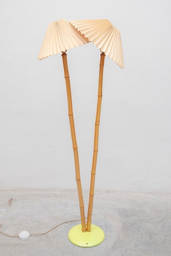 Image 1 of Lampadaire en bambou français des années 1950