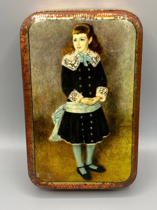 Pavesi lithografisch tinnen koekblik – Portret naar Renoir – Novara – decoratieve objecten, Industrieel
