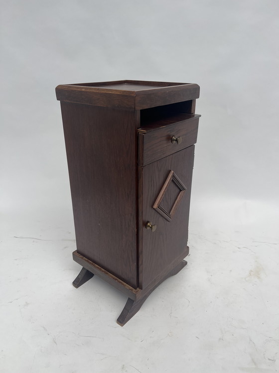 Image 1 of Mesita de noche antigua de estilo Art Déco