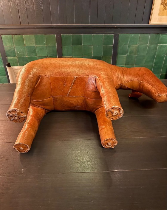 Image 1 of DIMITRI OMERSA Liberty vintage donkey DONKEY leather footstool object