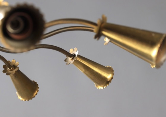 Image 1 of Lampadario sputnik in ottone anni '70