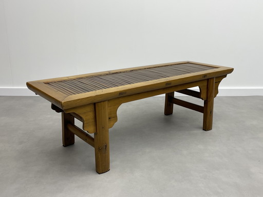 Vintage Chinese houten bank  