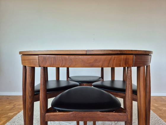 Image 1 of  Set da pranzo allungabile Roundette in teak di Hans Olsen per Frem Røjle, Danimarca, anni '60