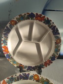 6 assiettes à fondue en porcelaine Acapulco Villeroy & Boch 1970