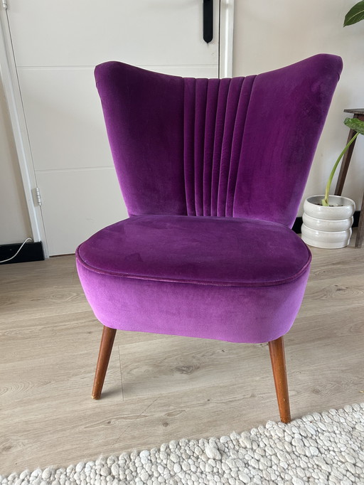 Sedia da cocktail ristrutturata viola paars