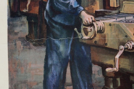 Image 1 of Cartel de propaganda industrial checa de Frantisek Bilek, década de 1950