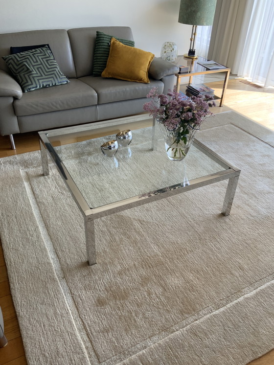Image 1 of Salontafel glas + nikkel