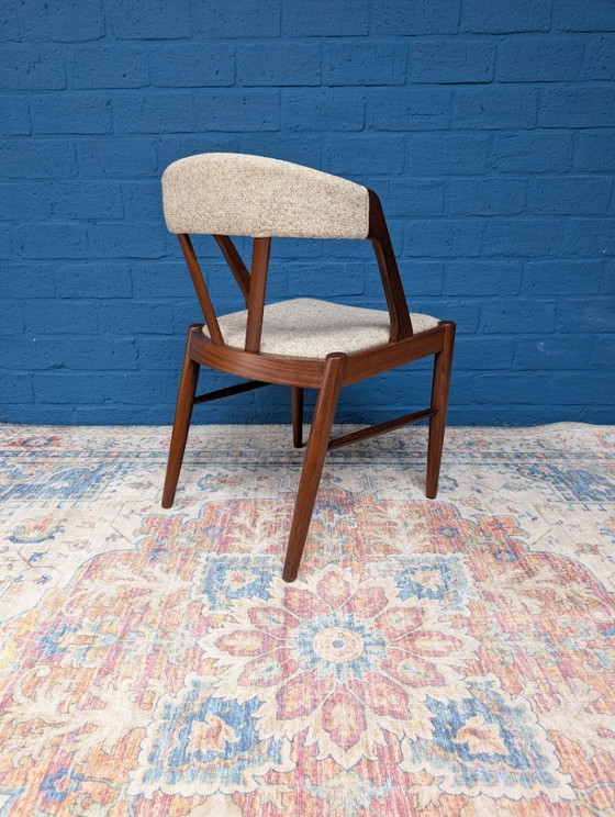 4x Chaises Design Vintage, Henning Kjærnulf, Années 60 – Chaises de salle à manger, Wool (photo 10 of 18)