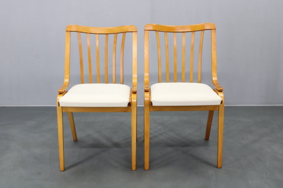 Image 1 of Set di quattro sedie da pranzo restaurate di metà secolo di Jitona