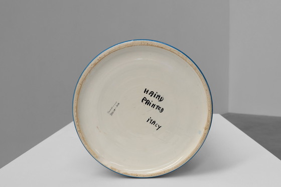 Image 1 of Mid-century ceramic umbrella stand with painted decorations, Italy 1950s