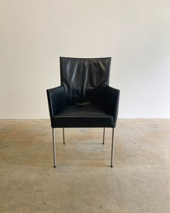 Image 1 of 4x Bert Plantagie Arc eetkamerstoel leer