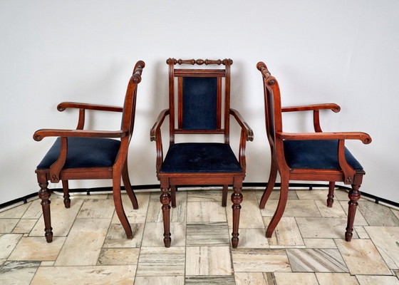 Image 1 of Set di 7 sedie in stile eclettico FAMEG Radomsko, anni '70/'80