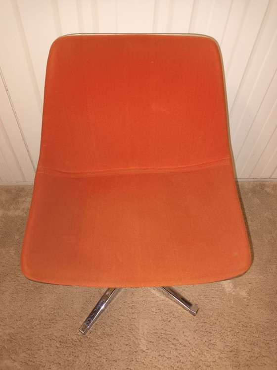 Space Age Swivel Chair Model L202, Roland Schweitzer, Textile, Plastic, Orange (photo 6 of 8)