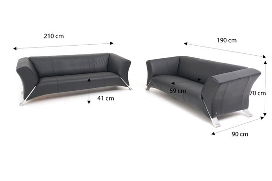 Image 1 of Rolf Benz 322 Garnitur Couch Sofa Dreisitzer Zweisitzer Leder Tisch 5021