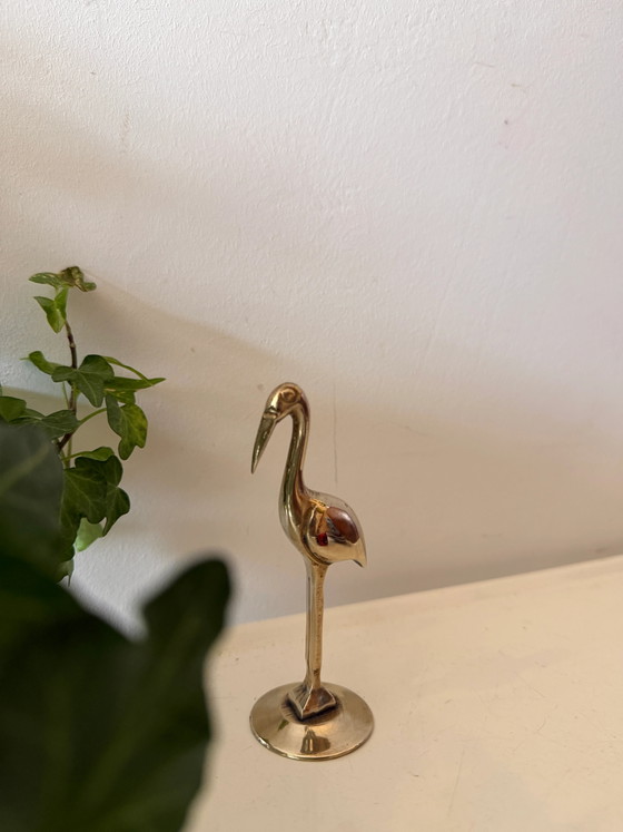 Messing Flamingo – Bildhauerei, Brass, Vintage (photo 3 of 4)