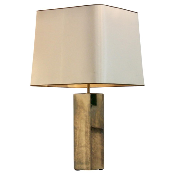 Luciano Frigerio Brutalistische italienische Messinglampe 1970 – Tischlampen, Brass, Italian Design (photo 3 of 18)