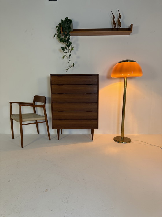 Image 1 of Lampada da terra vintage a fungo in ottone, Cosack Leuchten '70